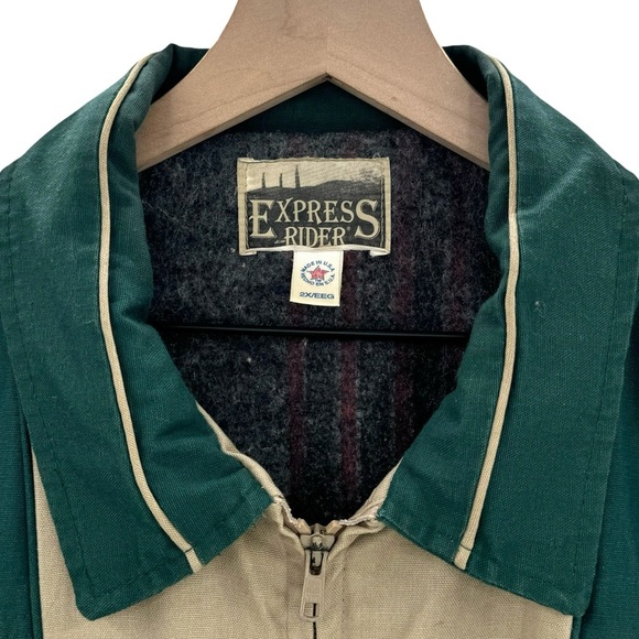 Vintage Westernwear Bomber Jacket Express Rider Made USA Aztec Southwestern | 2X - Picture 6 of 10